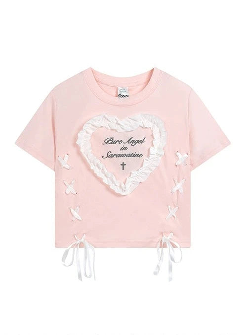 Sweet Love Lace-up T-shirt