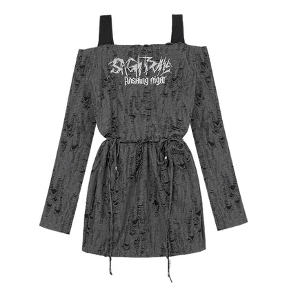 Punk Style Fake Two Piece Dress