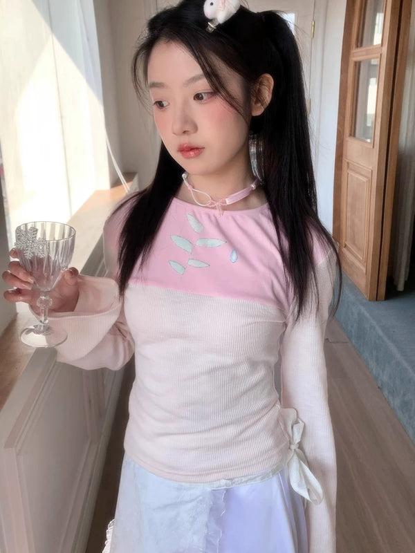 Sweet Top + Shiny Gradient Skirt