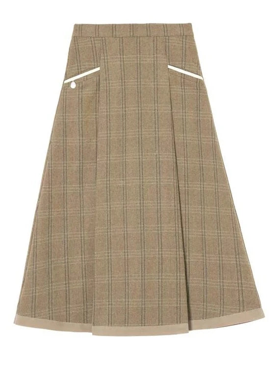 レトロガールチェックジャケット＋ブラウス＋フレアスカート