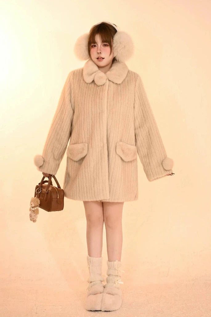 [Reserved product] Imitation Mink Furcoat