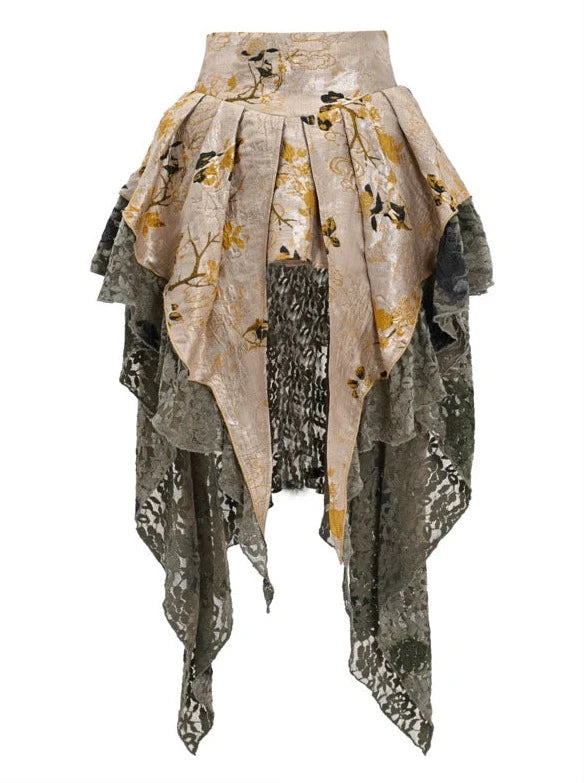 China Jacquard Chenille Lace Irregular Skirt