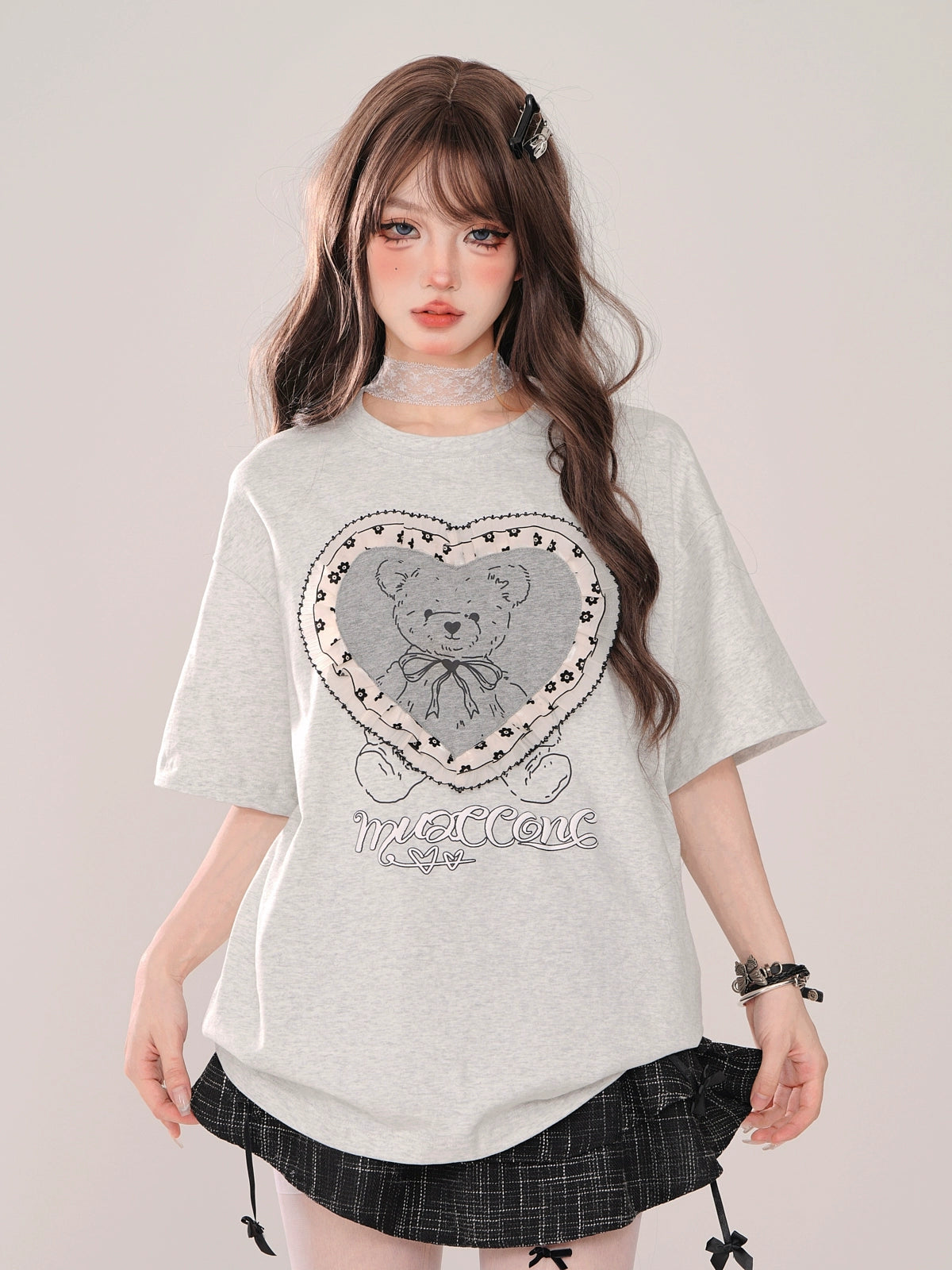 Heart Ring Bare Oversized Top