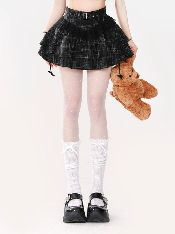 Chic Check French Flare Skirt