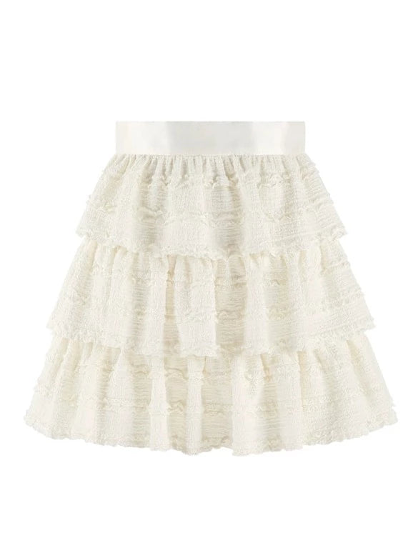 Frilled Heart Cardigan + Lace Frill Skirt