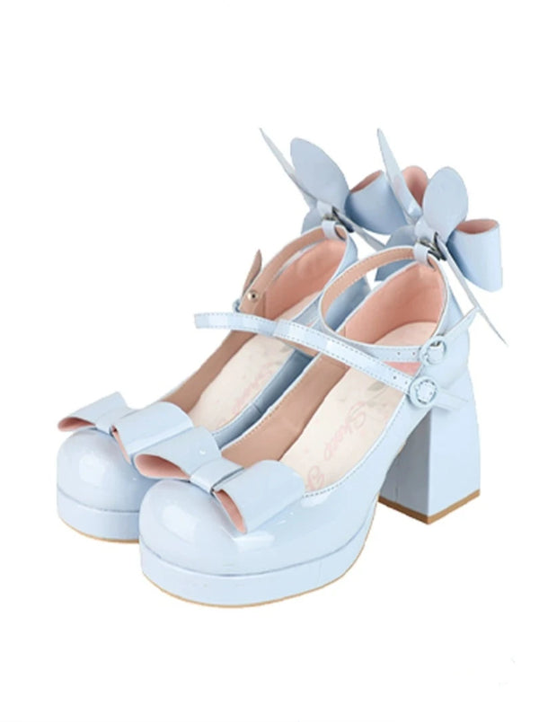 Bunny ears ribbon high heels
