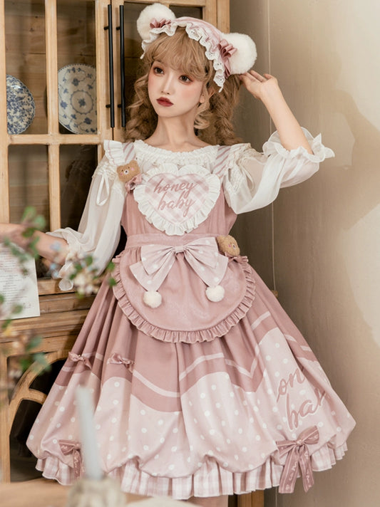 Bear Bakery Eyomi original Lolita princess dress polka dot cute flower bud dress lolita dress