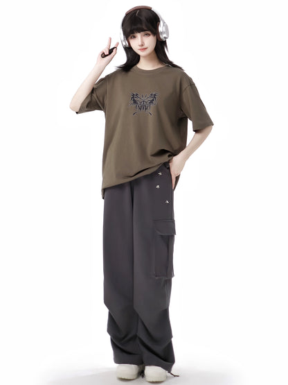 Wasteland Style Cat Ear Hoodie Casual Top And Pants Set