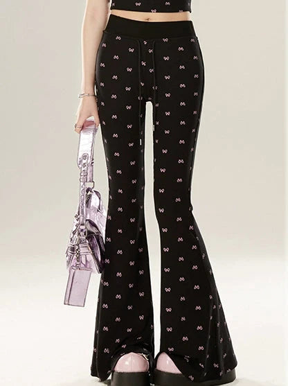 Black Lazy Chic Bootcut Pants Suspender Cardigan + Dress