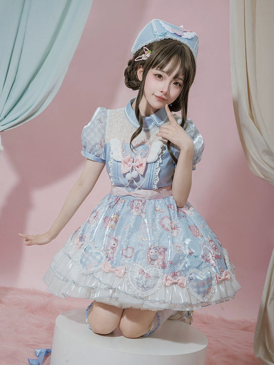 [Sold out in stock and no supplement] Little Fura cute sweet OP magic little nurse Sakura Lolita original