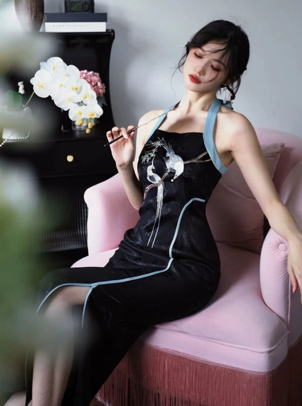 ウェアラブルホルターネックノースリーブドレス＋ジャケット