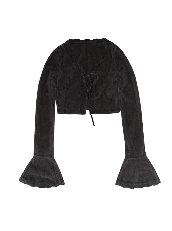 レースシアーサマーショートカーディガン