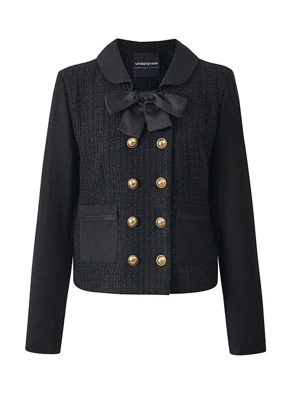 Ribbon Tweed Double Jacket + Jupe Flare