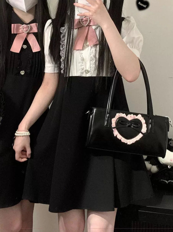 レースマインスイートパフスリーブドレス