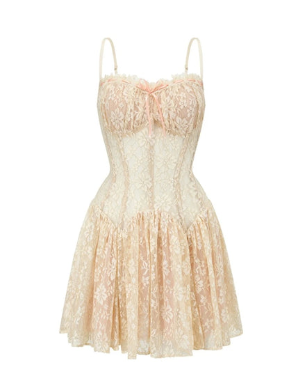 Sweet Waltz Lace Camisole + Long Skirt + Peplum Belt