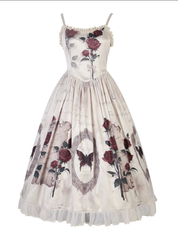 Classic Elegant Gothic Dark French Top + Suspender Dress + Best Tulle Skirt