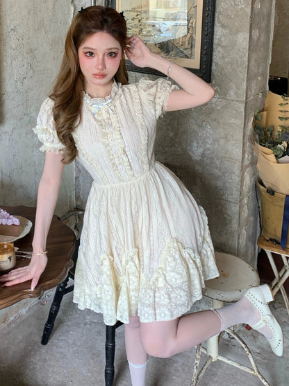 Antique Shell Retro Lace Dress