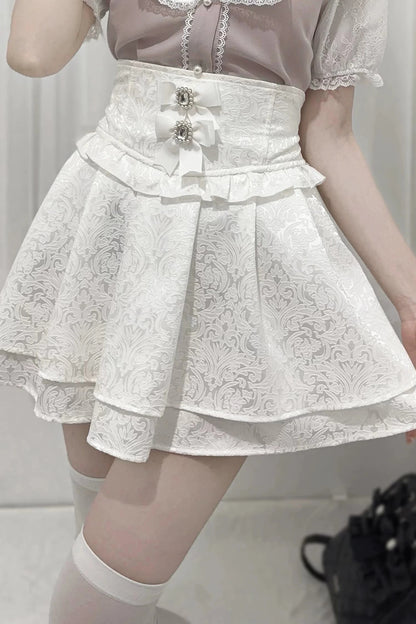 [Reserved product] High Waist Bow Waist Seal Skirt