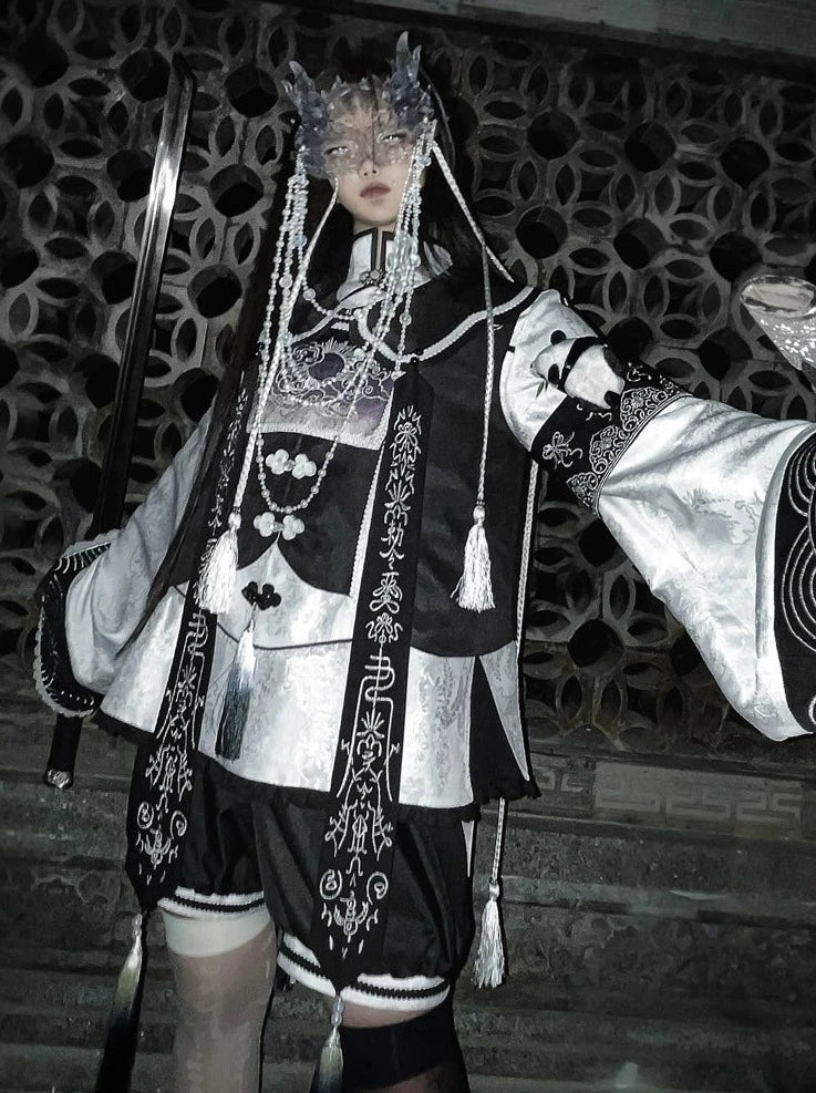 斑纹发光鲤鱼森林原创设计小僵尸男士洛丽塔王子套装洛丽塔吉莫塔套装