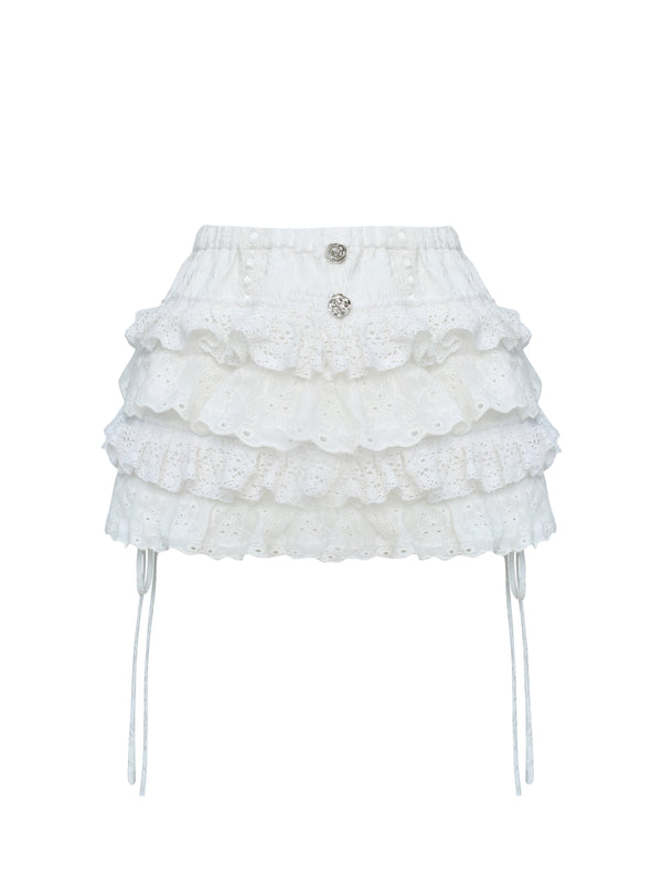 White Shirt Layer Cake Skirt Set