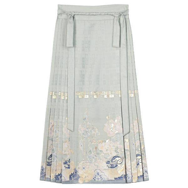 レイヤードライトシフォンドレッシーシャツドレス＋ホースフェイススカート