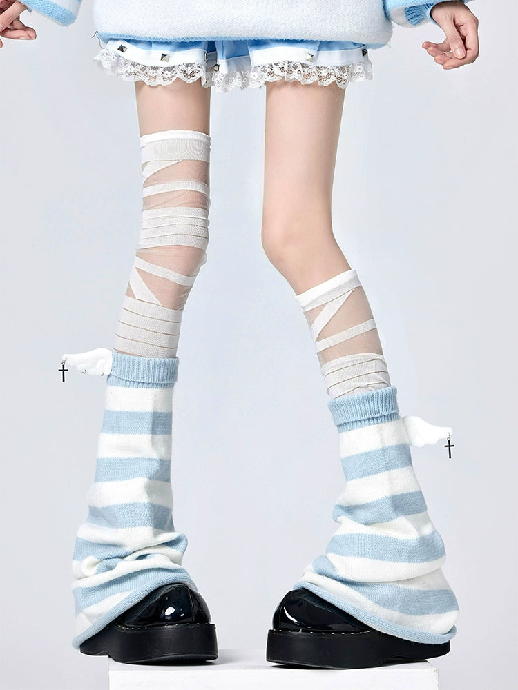 [Angel Neighborhood👼] Angel punk subculture leg warmers