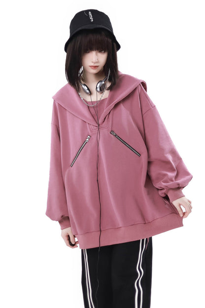 Plum color block soft shell jacket set