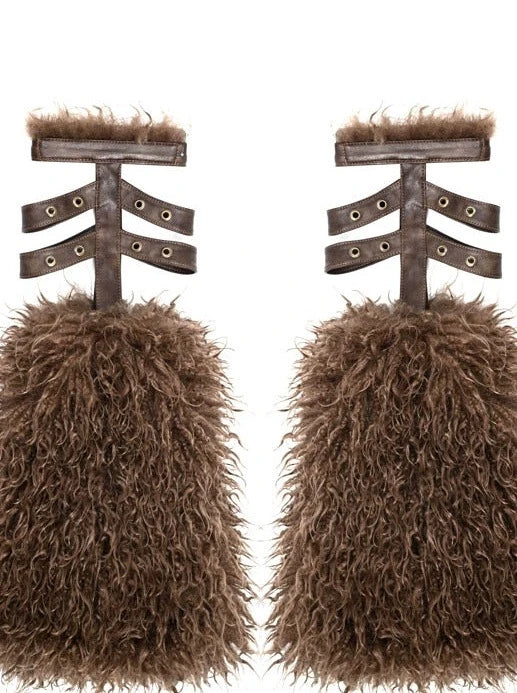 Maillard Retro Hot Girl Fur Leg Warmers