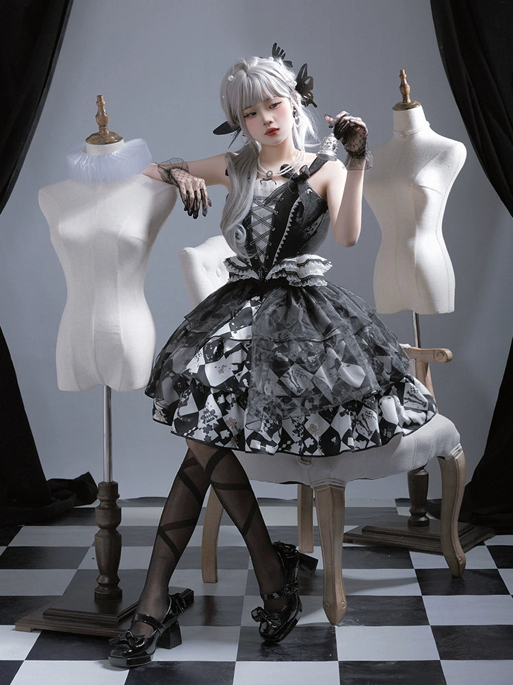 ボードゲームレトロクラロリータコルセットドレスセット – Belchic ボードゲームレトロクラロリータコルセットドレスセット – Belchic