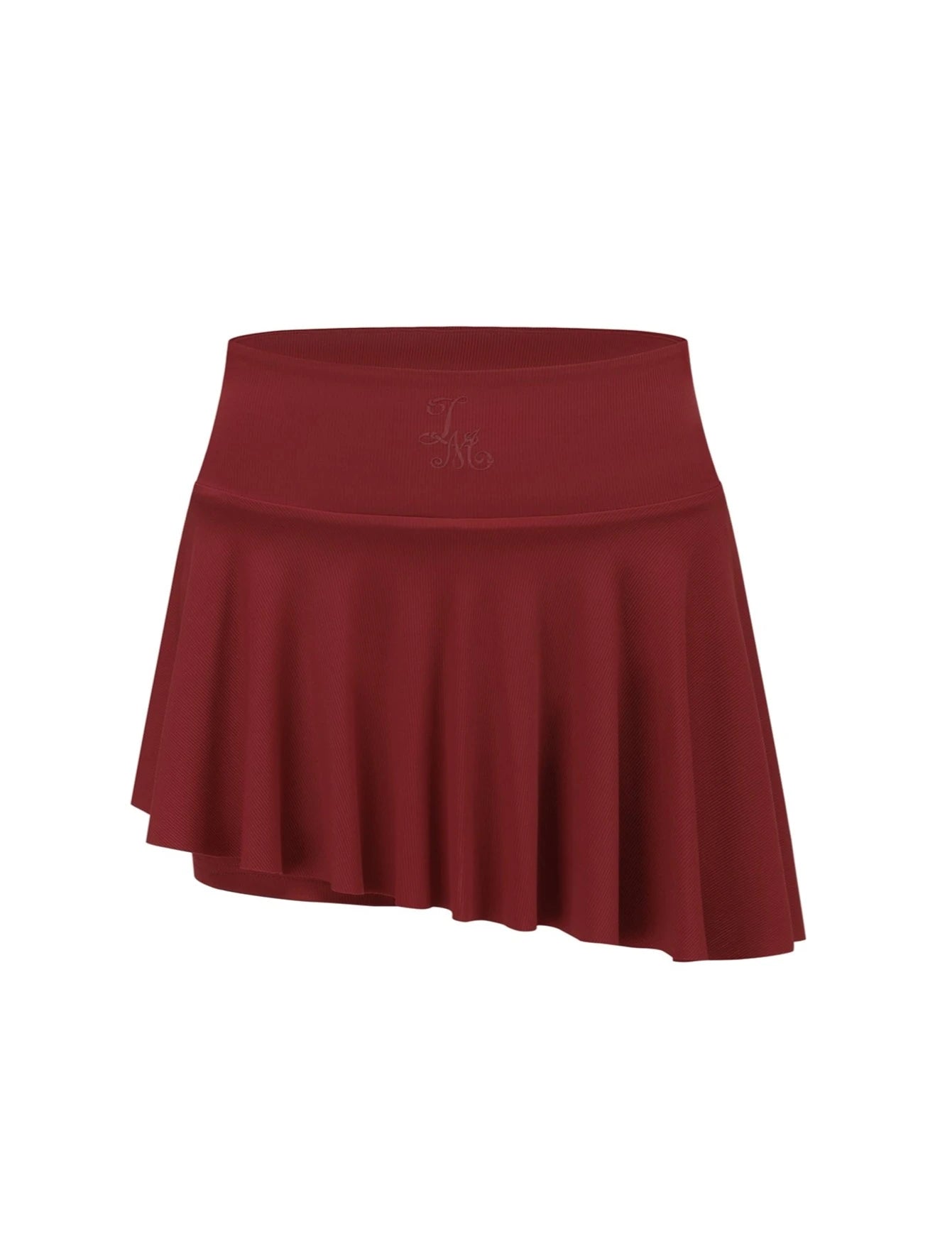 Tight cardigan top + camisole + asymmetrical skirt