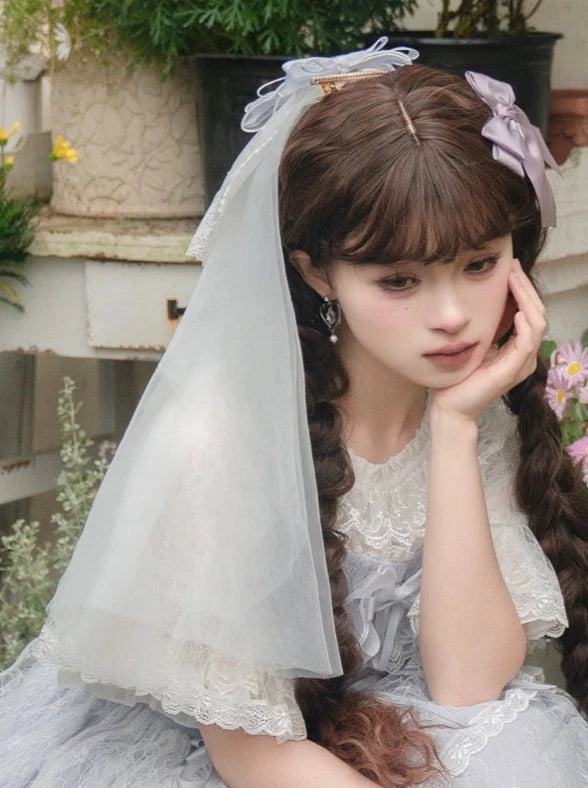 Chiffon Sweet Purple Dress + Inner Skirt + Headband