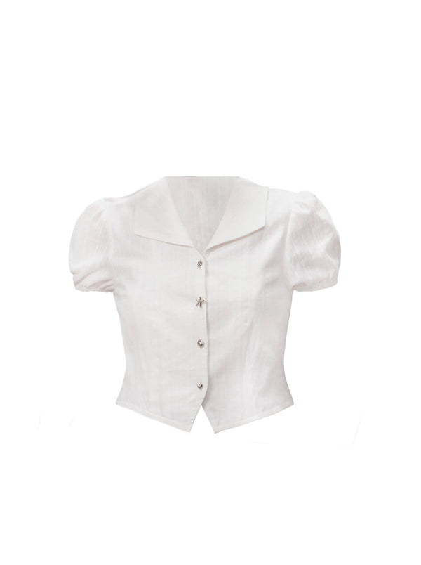 Doki Doki Summer Sweet Puff Sleeve Top + Flared Skirt