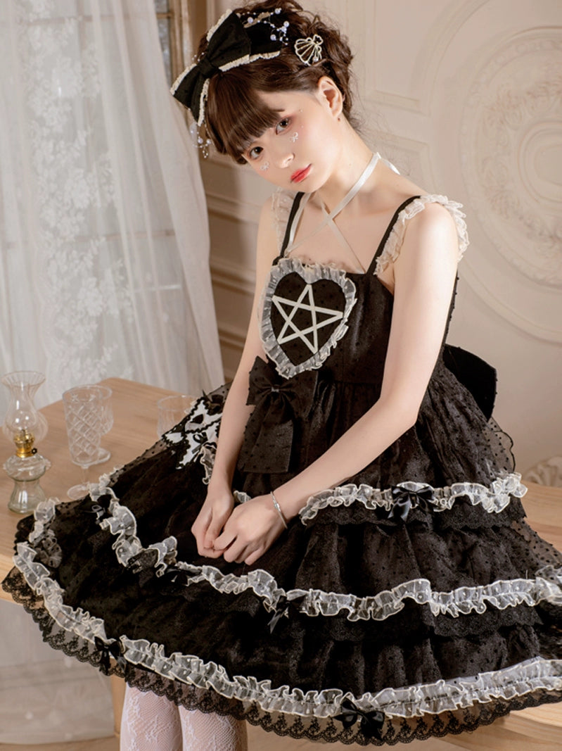 Chic Sweet Tiered Star Lolita Camisole Dress