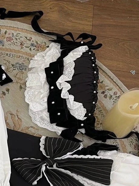 ドールボンネットロリータドレス+シャツ+ショートジャケット+リボン