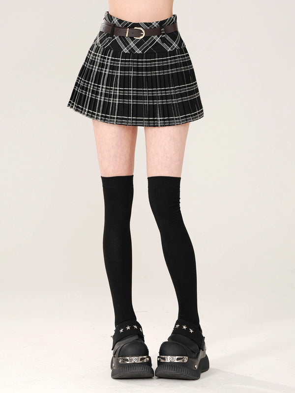 Cool College Belt Check Skirt