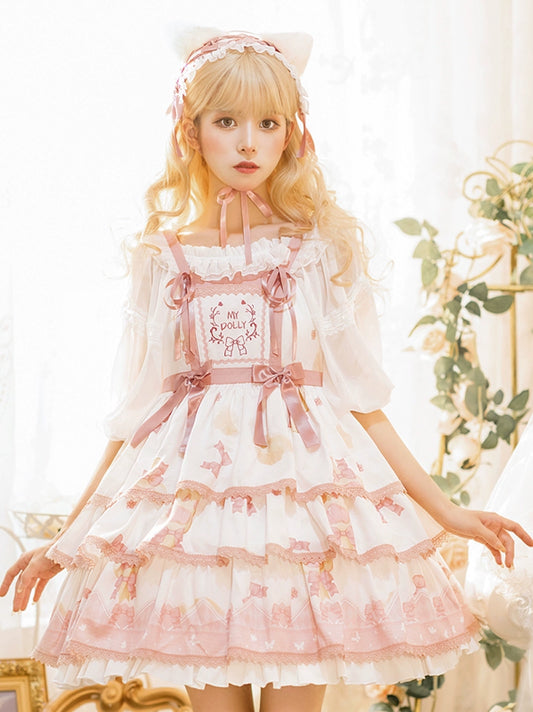 Sweet Lovely Tiered Camisole Lolita Dress