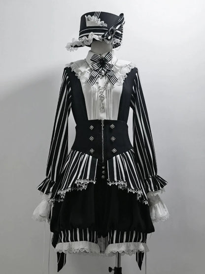 Wonderful Trick Retro Elegant Lolita Prince Shirt + Shorts [Reserved Item].