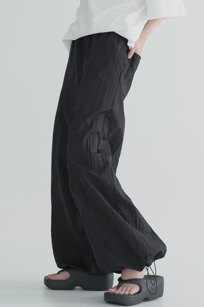 Pleated Wide Leg Casual Pants