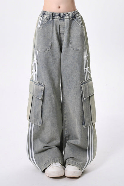 Retro Three-Bow Slacks Pants