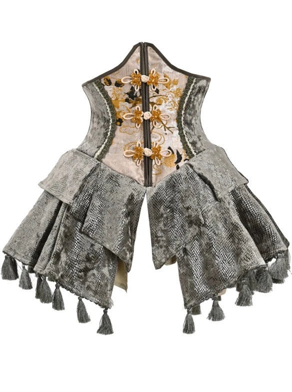 China Disc Buckle Fishbone Tassel Waistband