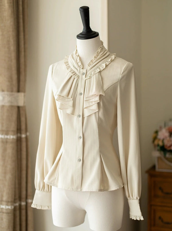 Retro Classical Elegant Brest Lolita Skirt + Elegant Frilled Shirt
