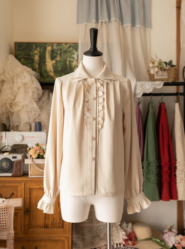 【予約商品】レトロエレガントダブルカラーシャツ