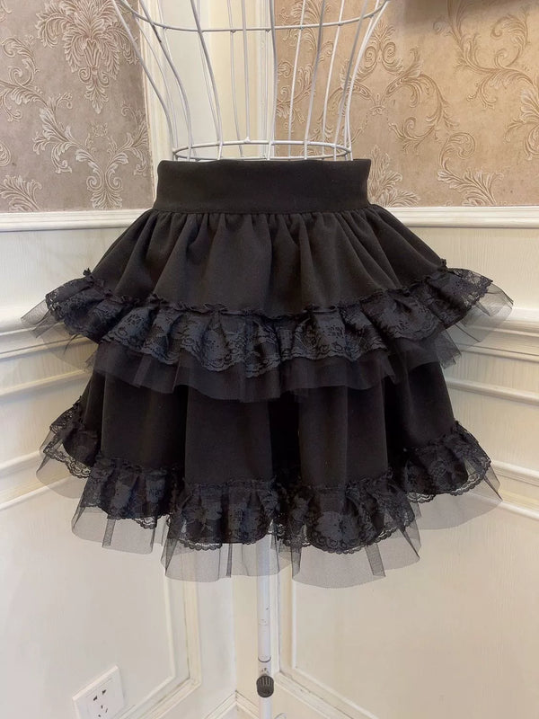 Tiered Lace Skirt