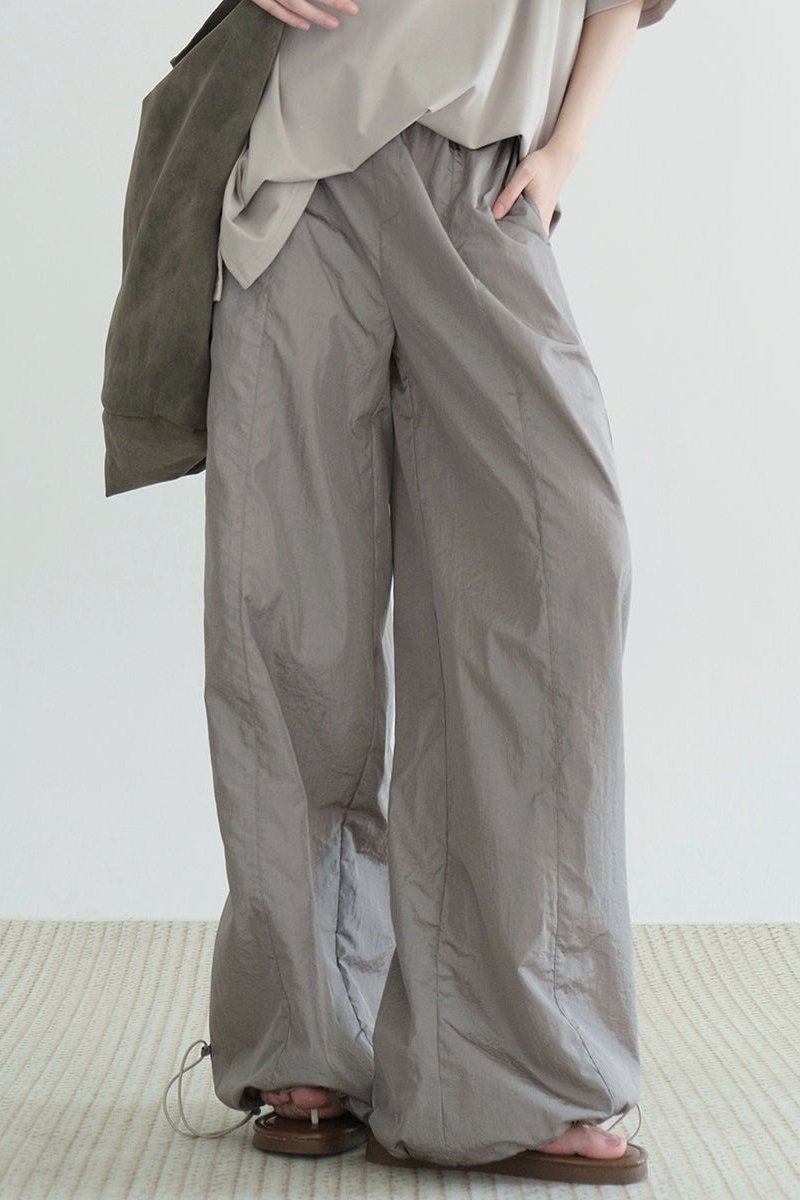 Pleated Wide Leg Casual Pants