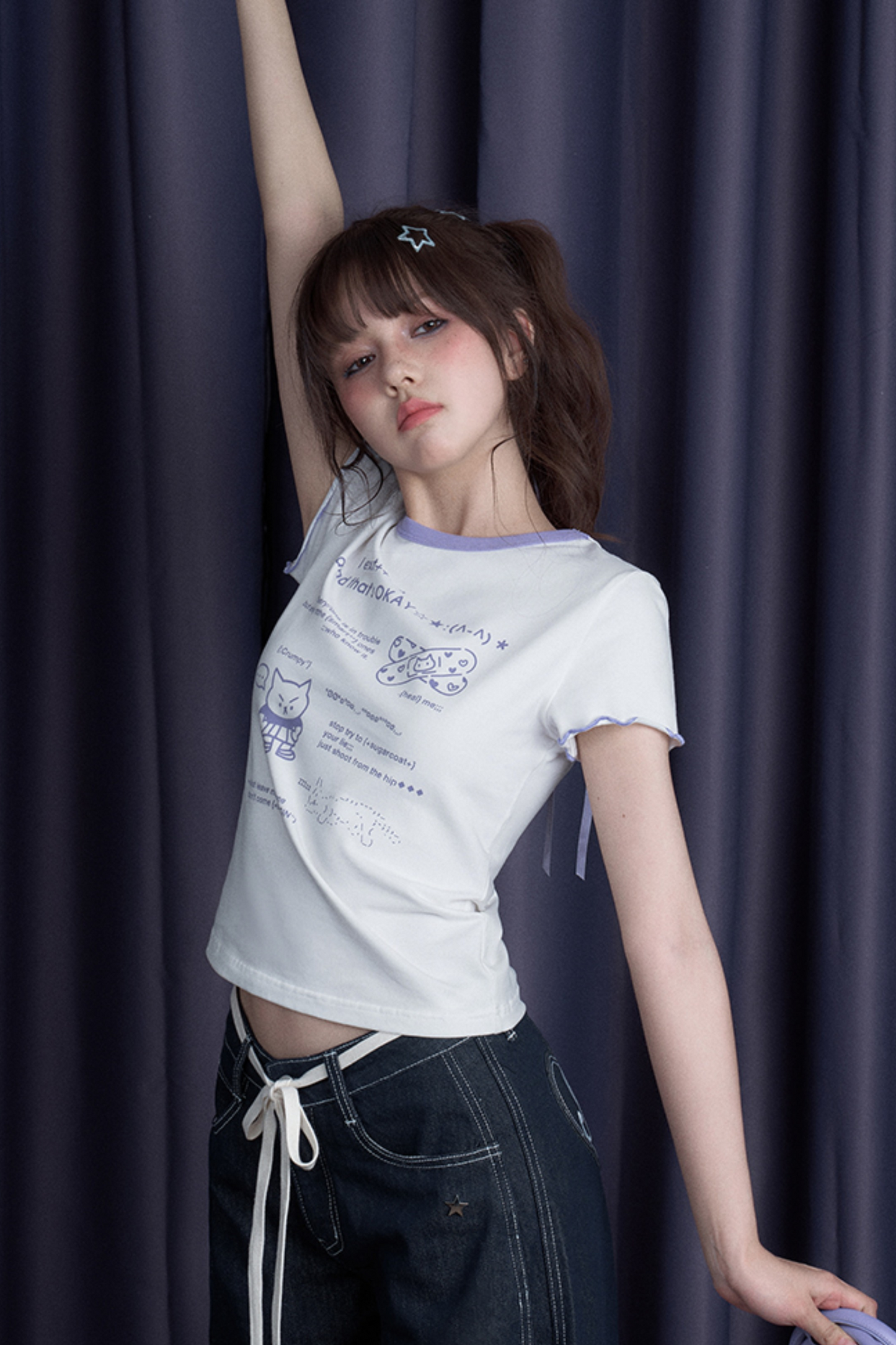 キュートブラーラーリボンTシャツ