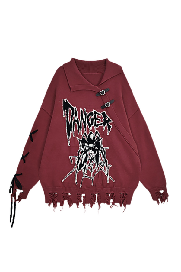 Lapelite Asian Damaged Sweater