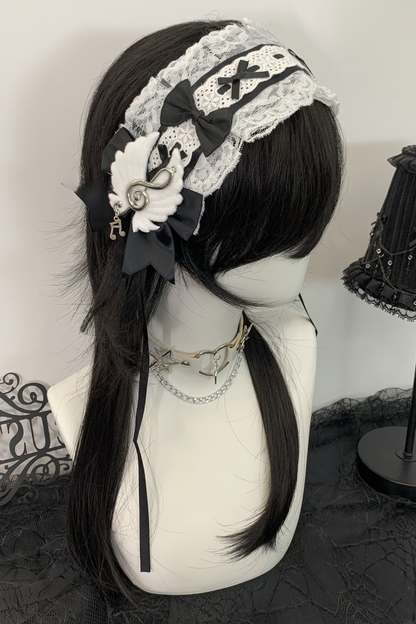 ゴシックレースリボンヘッドバンド