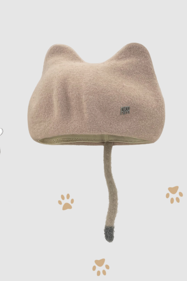 Designer Woolen Cat Ears Beret