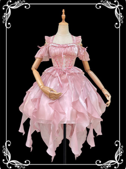 Original genuine Lolita princesse robe twin cute show thin daily jsk light flower wedding Lolita dress summer Please list again as stock has run out.
