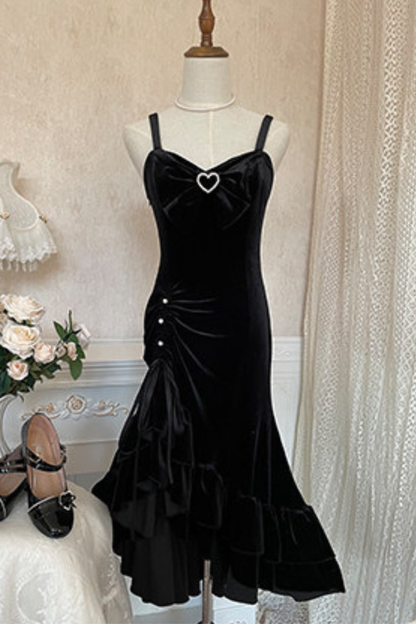 Mermaid Asymmetrical Camisole Dress + Ribbon Jacket